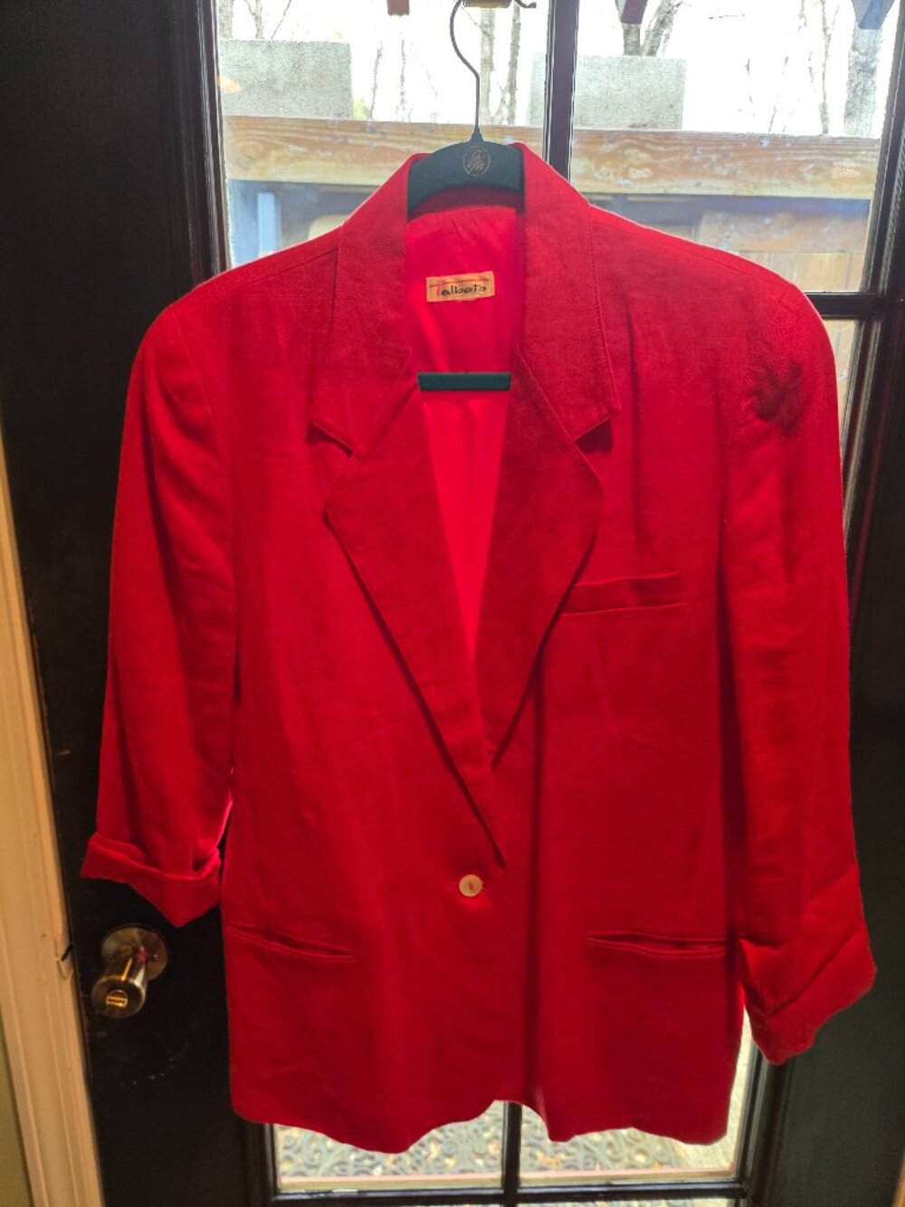 TALBOTS Red Linen Blazer